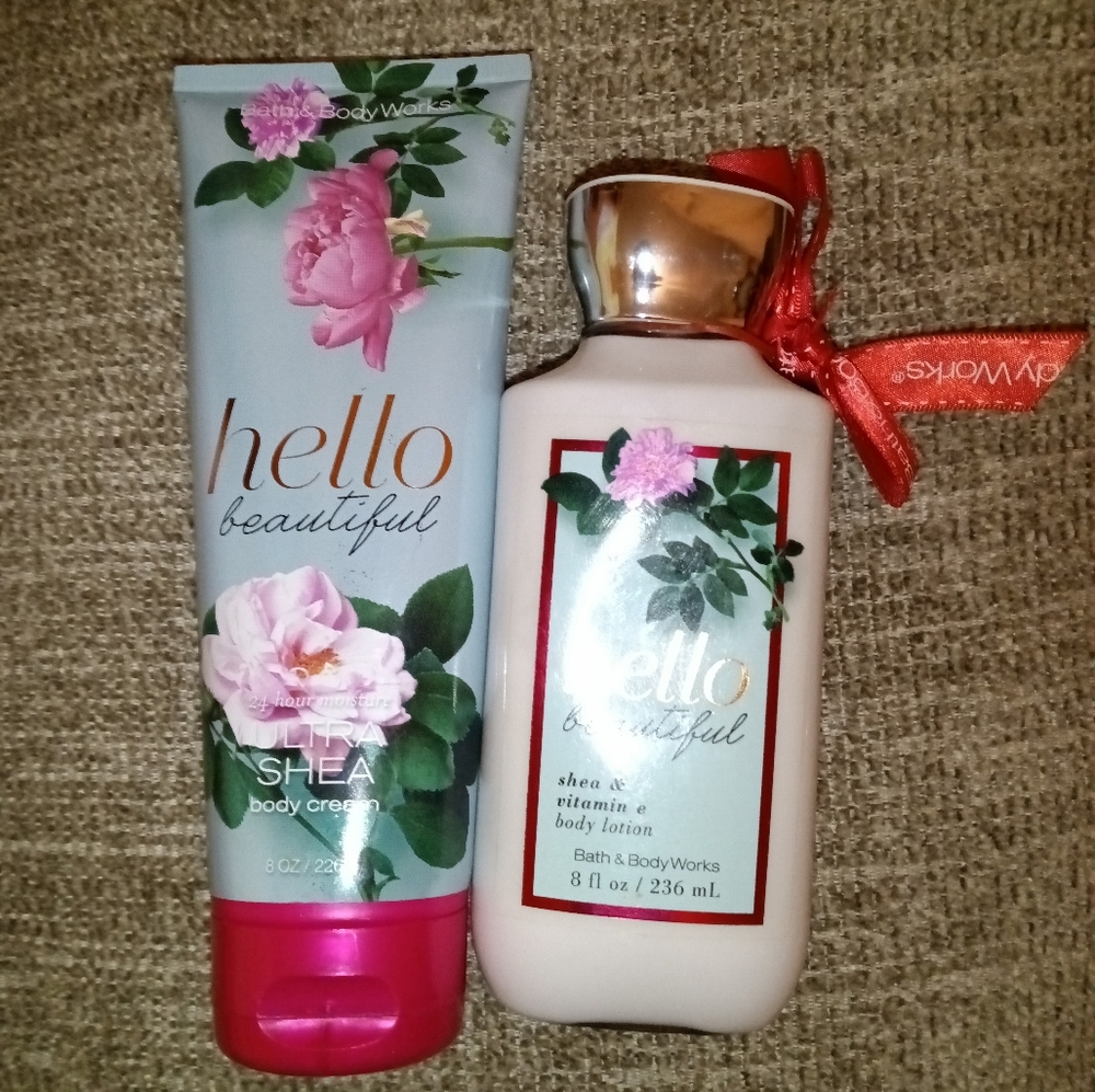 Bath and body works hello beautiful lotion & cream NEW